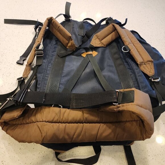 THE NORTH FACE frame back pack BLUE Brown tag USA Vintage 25X22" Size Large - Picture 7 of 9
